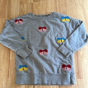 Hanna Andersson Girls Butterfly Sweatshirt
